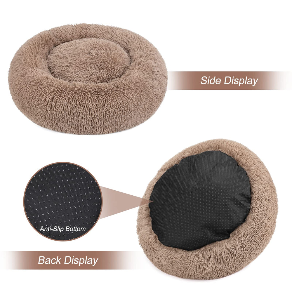 MIXJOY orthopedic donut bed machine-washable fabric makes cleaning easy after adventures.