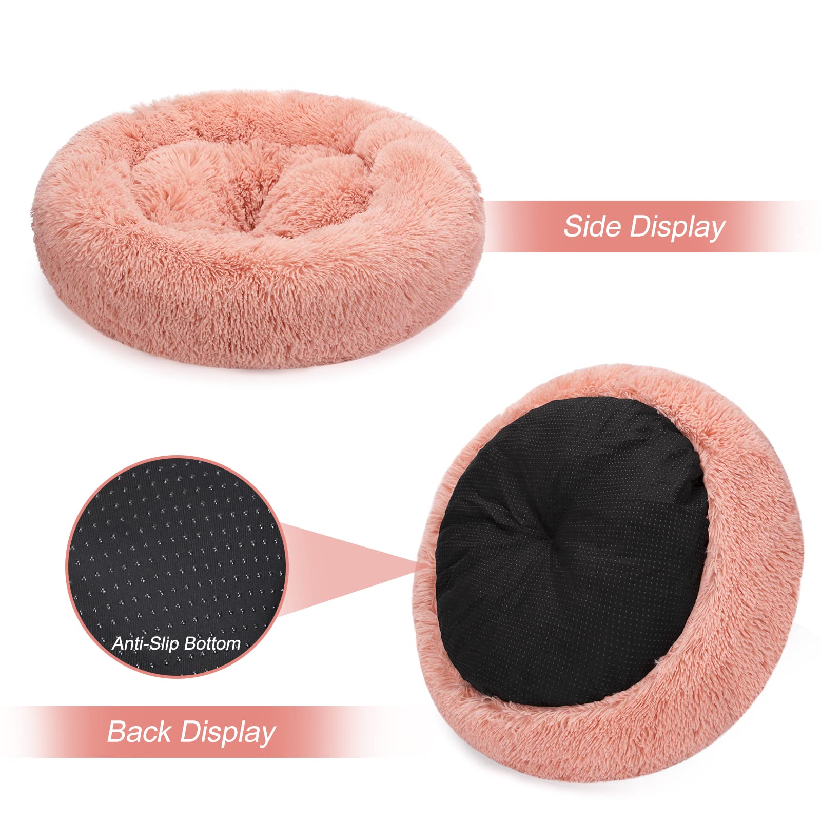 MIXJOY bed raised rim supports head and neck during curling.