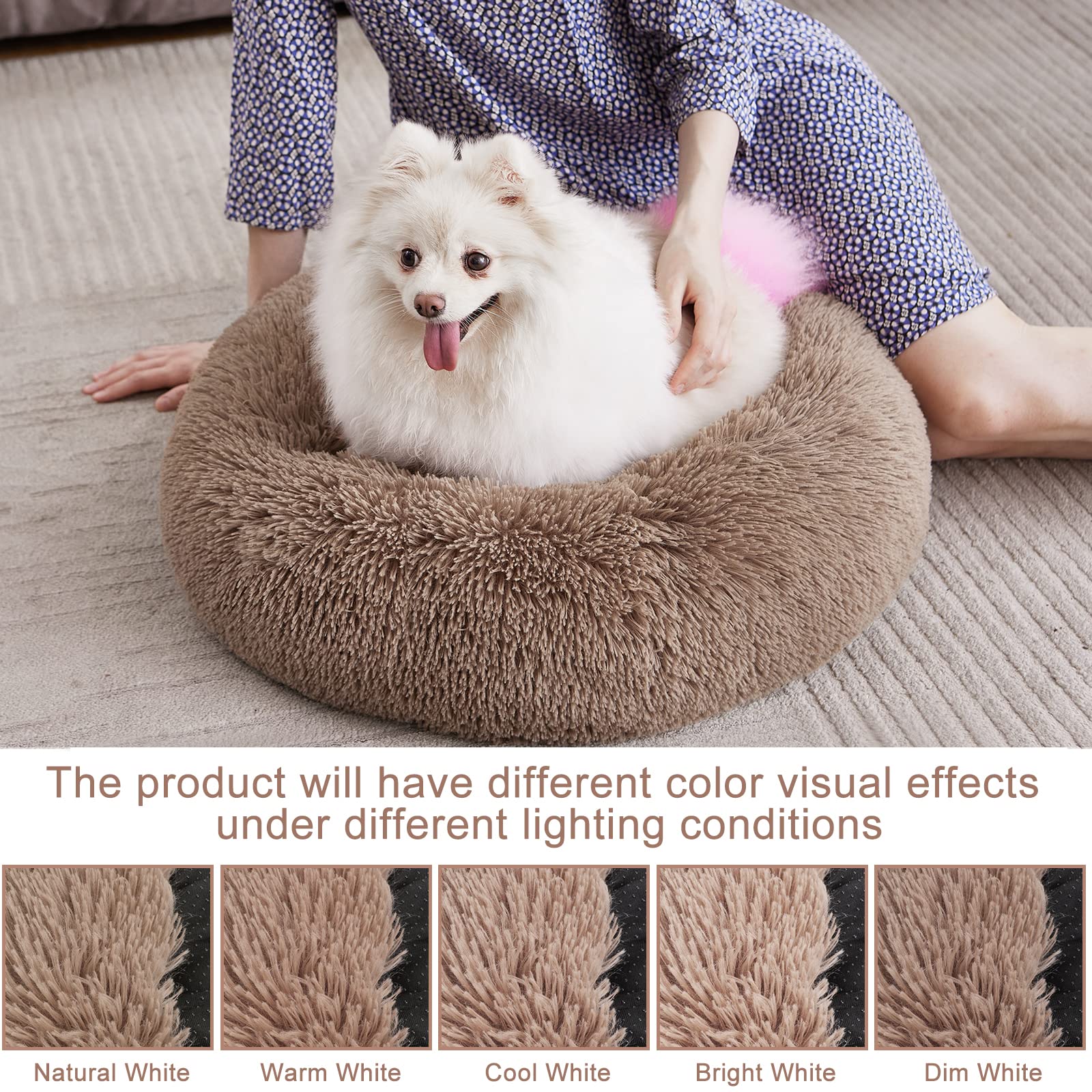 MIXJOY orthopedic donut bed portable for car trips and camping.