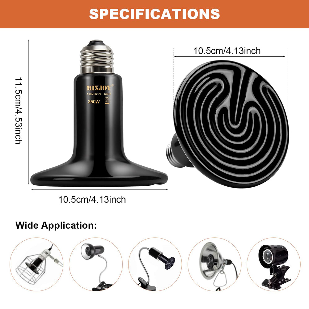 MIXJOY 250W emitter in poultry brooder provides warm surroundings