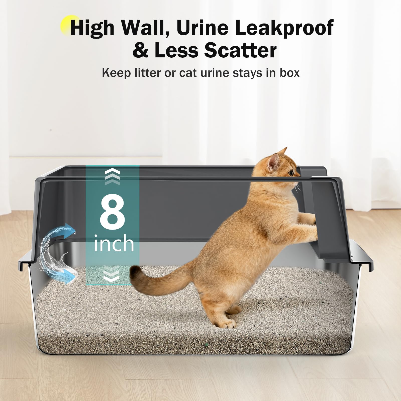 MIXJOY S-size litter box fits small spaces while preserving private cat space