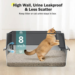 MIXJOY S-size litter box fits small spaces while preserving private cat space
