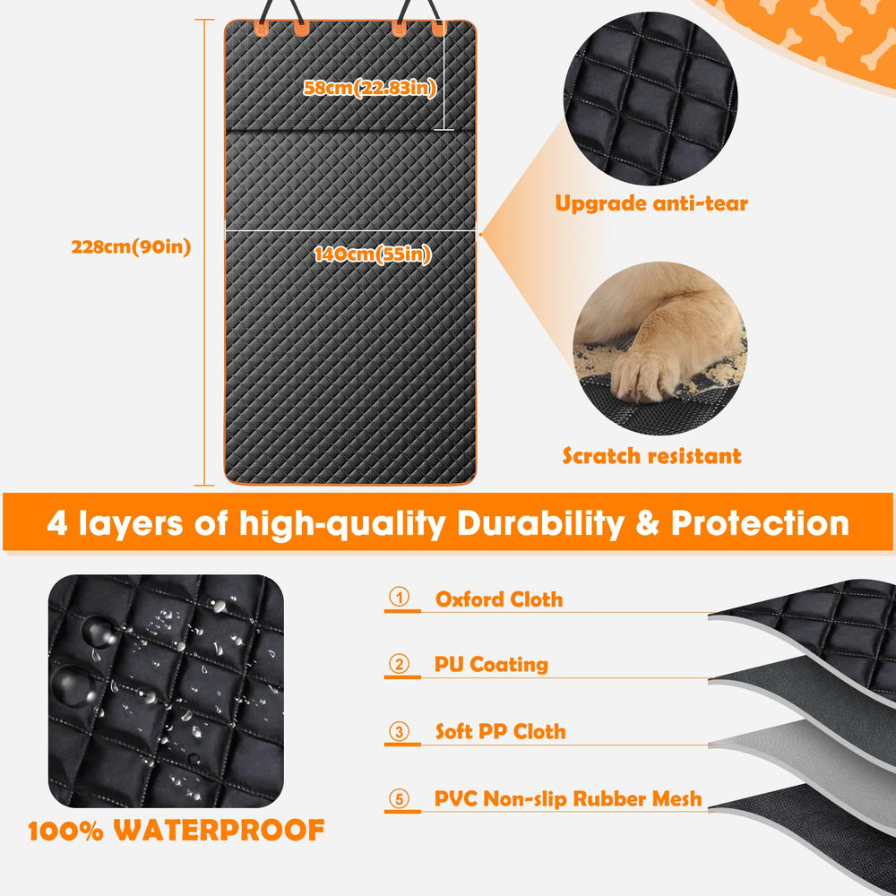 MIXJOY bumper flap protector guards trunk edges during dog entry and exit.