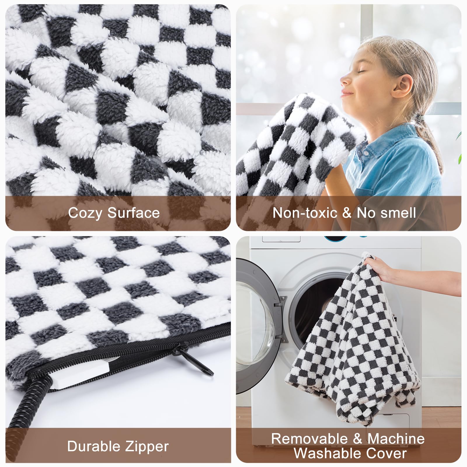 MIXJOY built-in temperature sensor prevents overheating for pet comfort