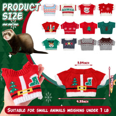 Mixweer guinea pig Christmas sweater shows snug fit and festive style.