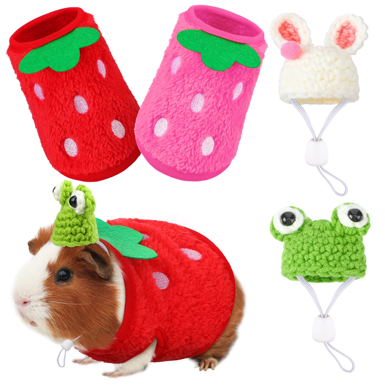 Mixweer guinea pig clothes vest shown on a tiny pet for daily warmth and style.