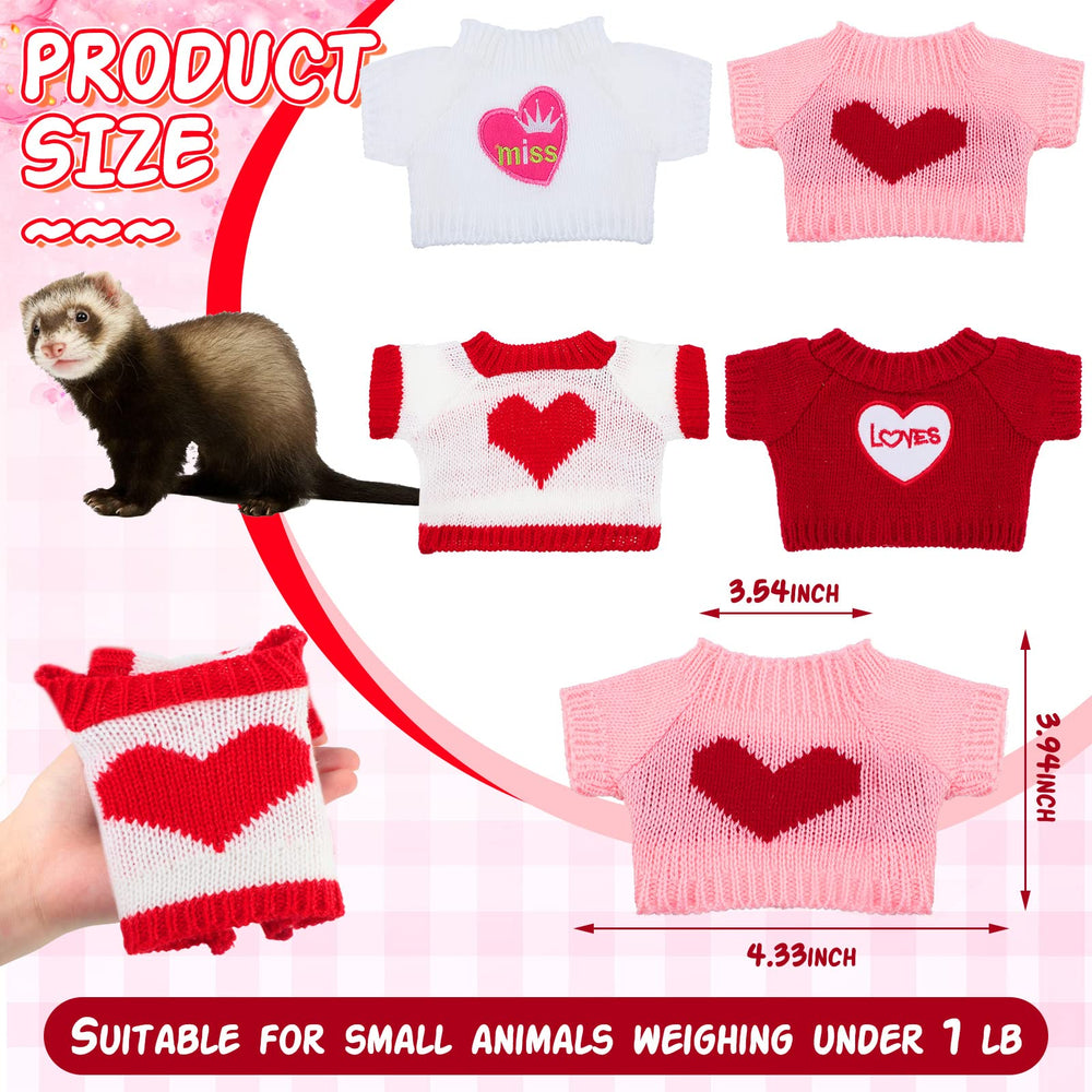 Mixweer hamster sweater in red heart design for cozy winter warmth