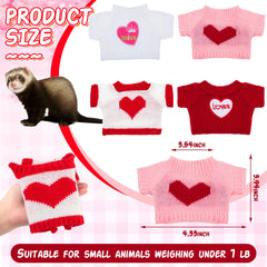 Mixweer hamster sweater in red heart design for cozy winter warmth