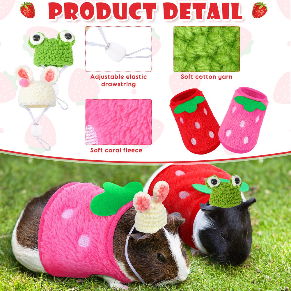Mixweer mini hat with adjustable strap on a small animal for secure fit.
