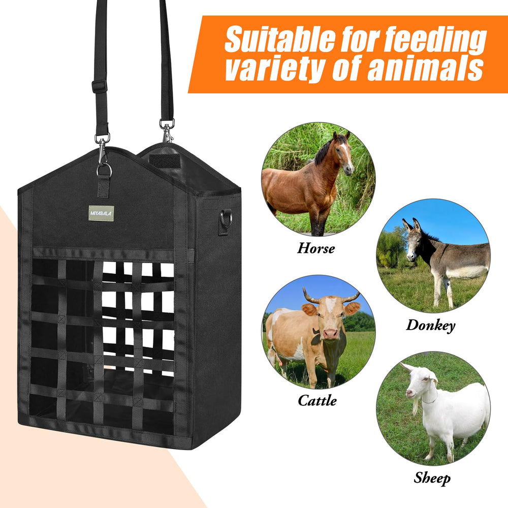 MIYABALA hay bag versatile for goats, sheep, donkeys, and more
