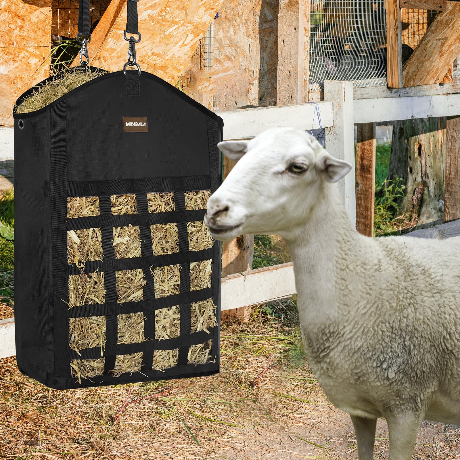 MIYABALA three-pack hay bags for flexible feeding across stalls