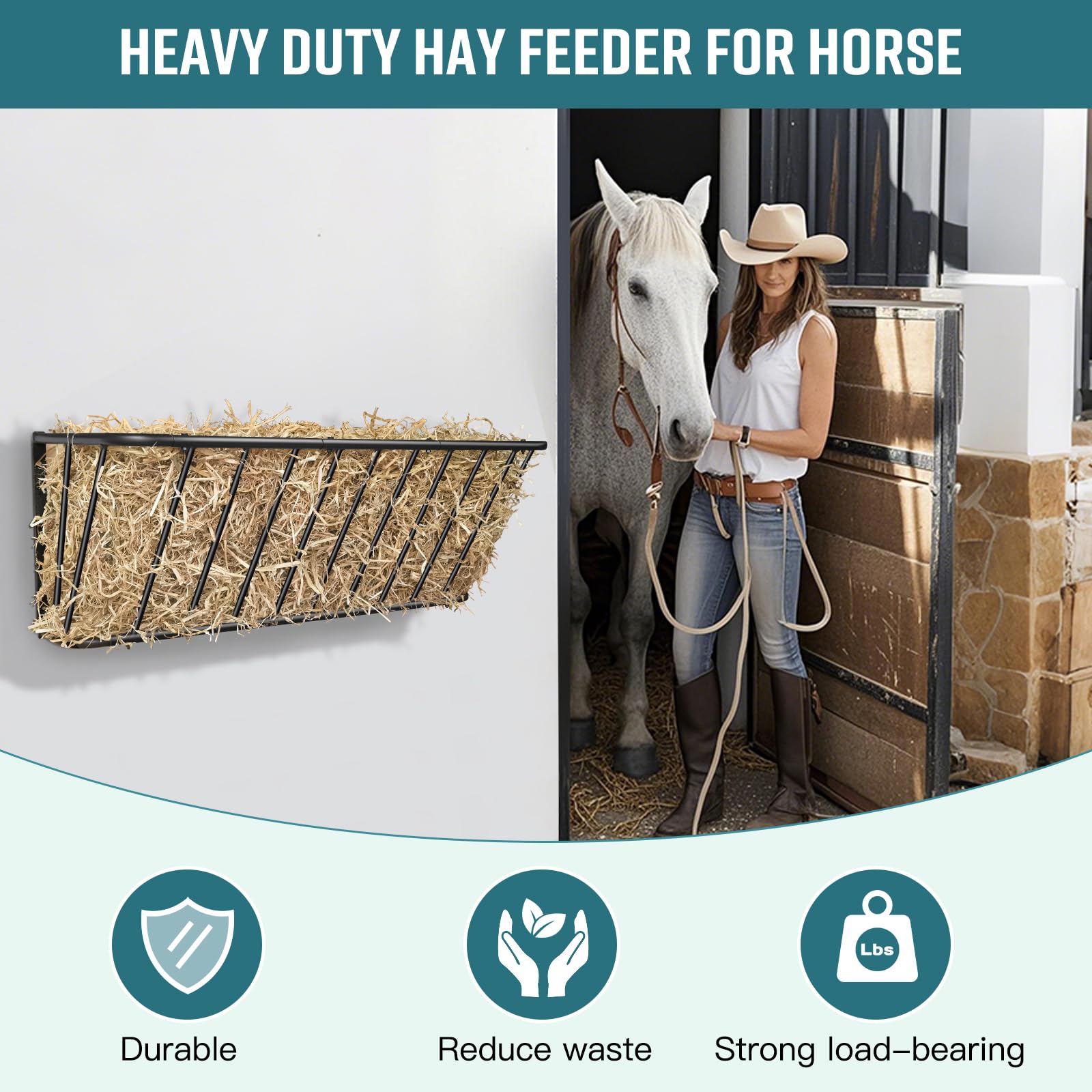 MIYABALA hay feeder 20 gallon capacity emphasizes generous hay storage