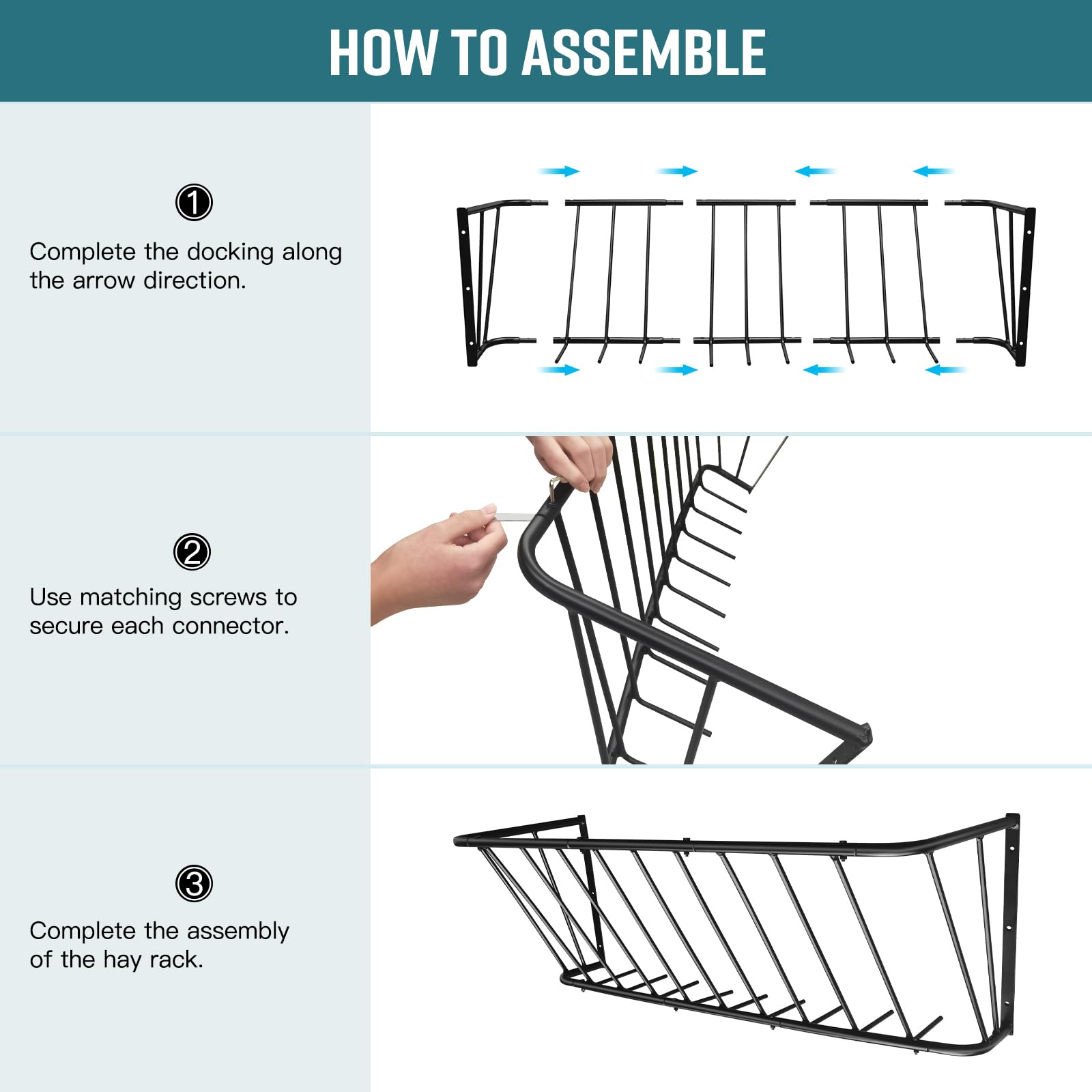 MIYABALA hay feeder curved design helps hay slide down smoothly