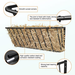 MIYABALA hay feeder mounted installation demonstrates space saving wall setup