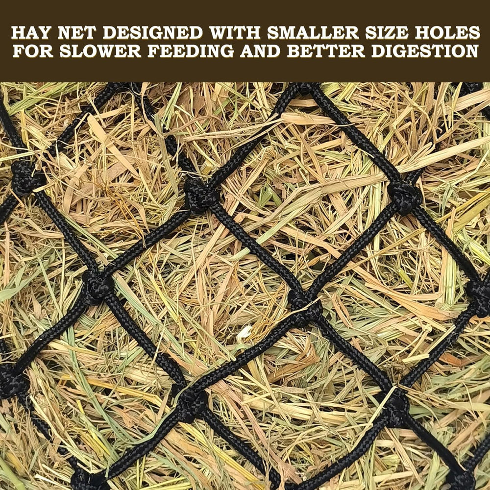 MIYABALA hay net includes treat ball feature for interaction.