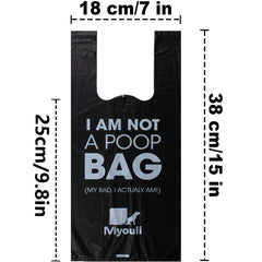 Miyouli extra thick 18-micron poop bags leak-proof for mess-free cleanup.