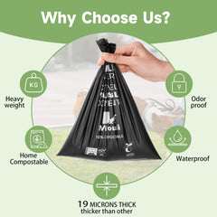 Miyouli poop bags in a dispenser demonstrate universal fit for on-the-go walks.