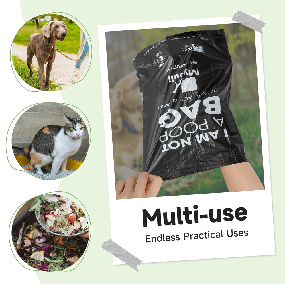 Miyouli unscented black bags prevent odors until disposal.