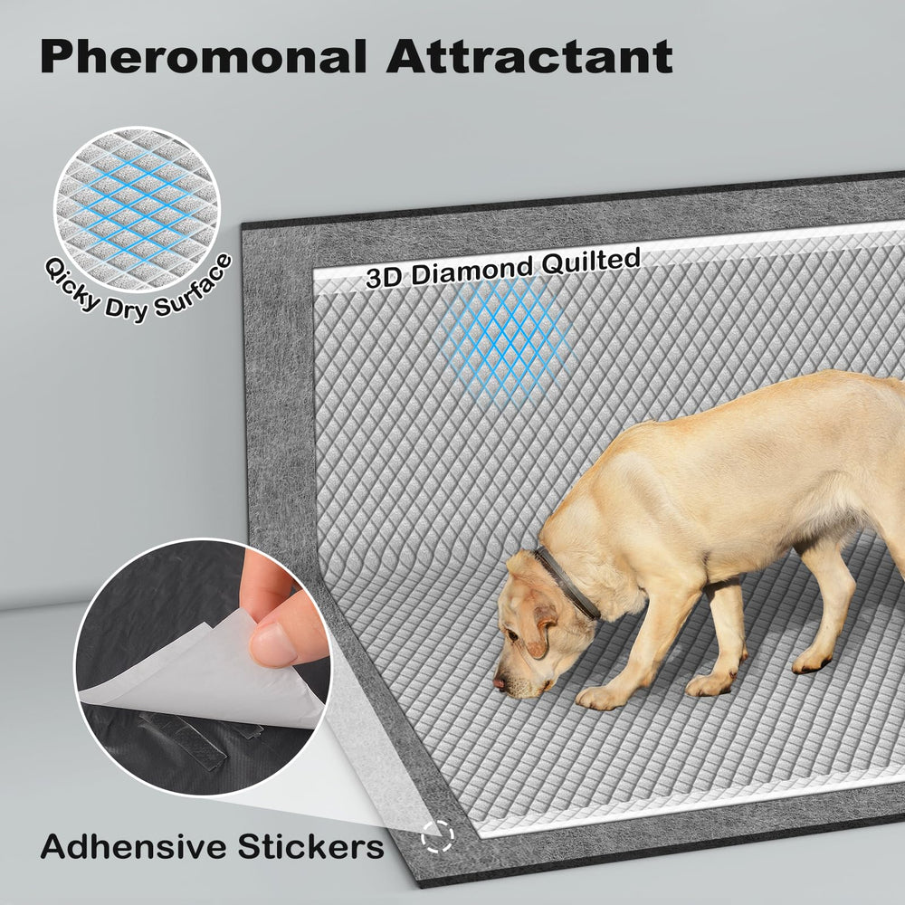 MIZOK activated carbon odor-control feature illustration on pad for fresher rooms.