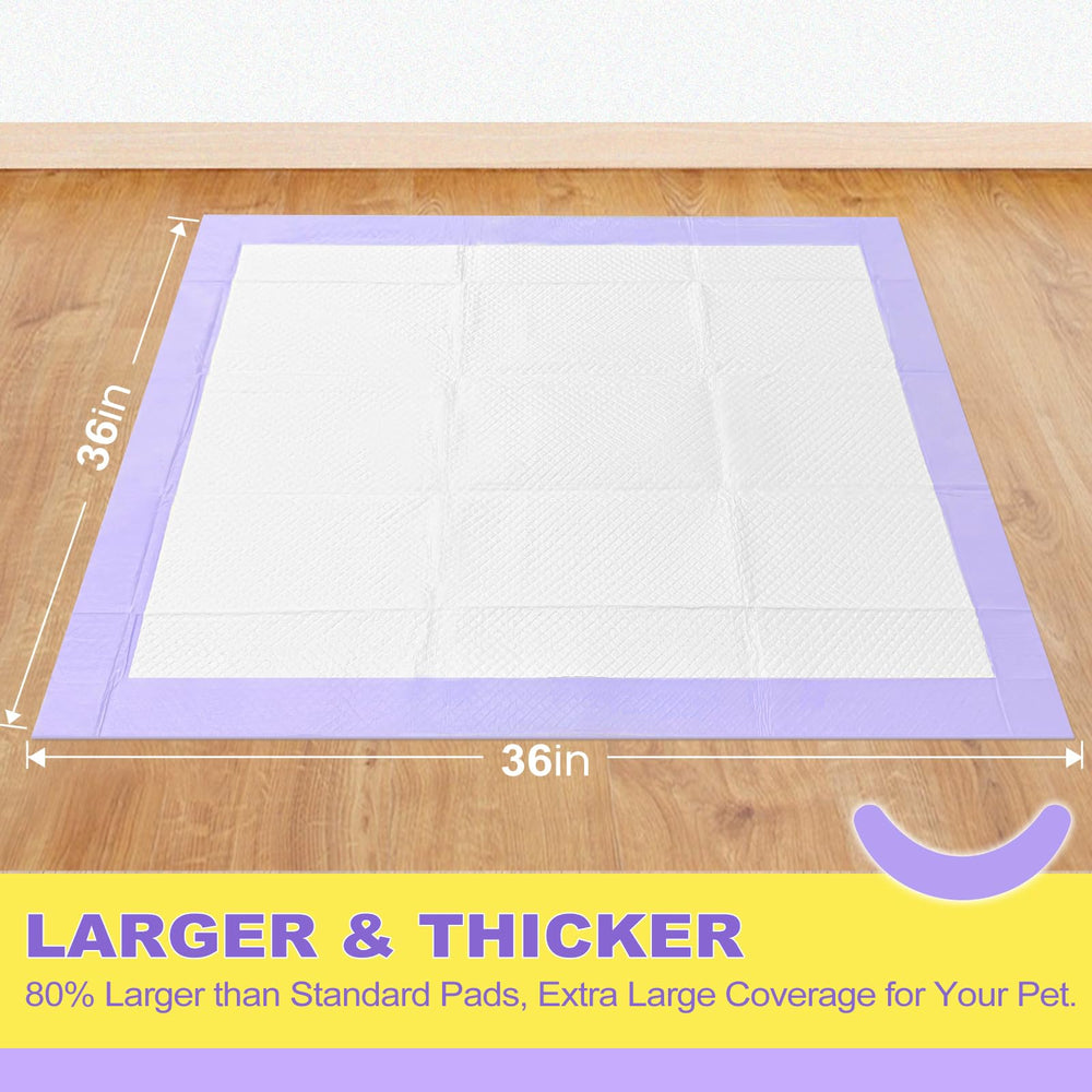 MIZOK dog pee pad 3D diamond quilt reduces wet footprints.