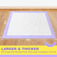 MIZOK dog pee pad 3D diamond quilt reduces wet footprints.
