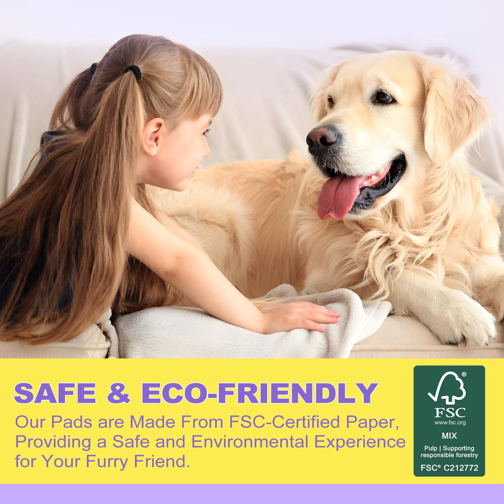 MIZOK dog pee pad lavender color adds calm aesthetic.