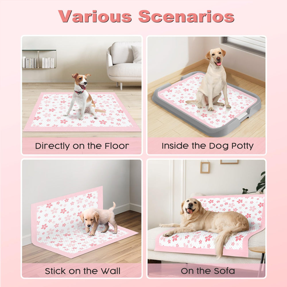 MIZOK large 28x34 inch pads provide ample space for medium to large dogs.