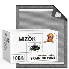 MIZOK black charcoal pee pad 23x24 inches with odor control for training.
