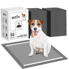 MIZOK pee pads 23x24in with charcoal odor control for homes