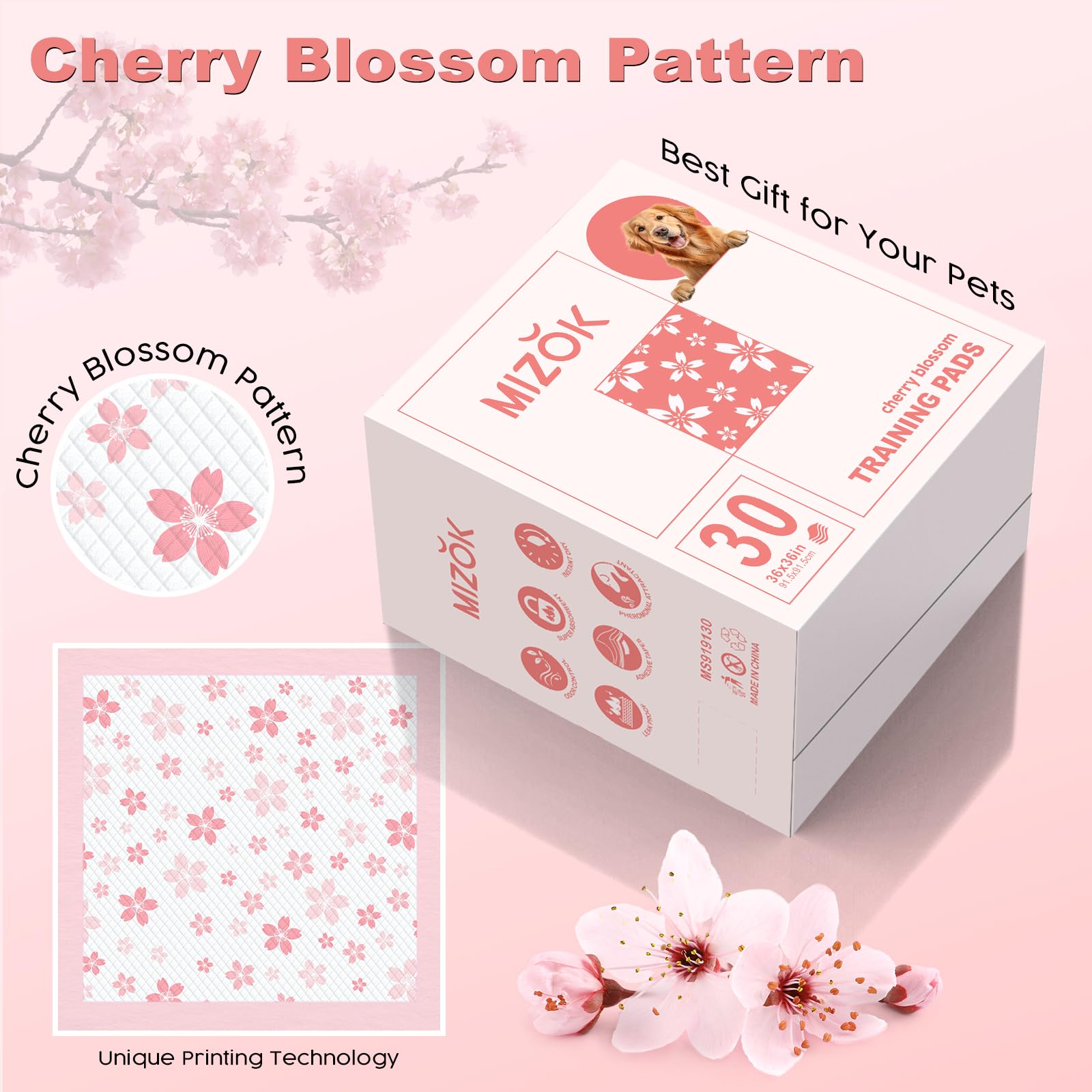 MIZOK pad with adhesive backing stays in place during use.