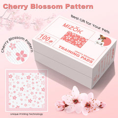 MIZOK Puppy Pads pattern cherry blossom closeup highlights elegant design