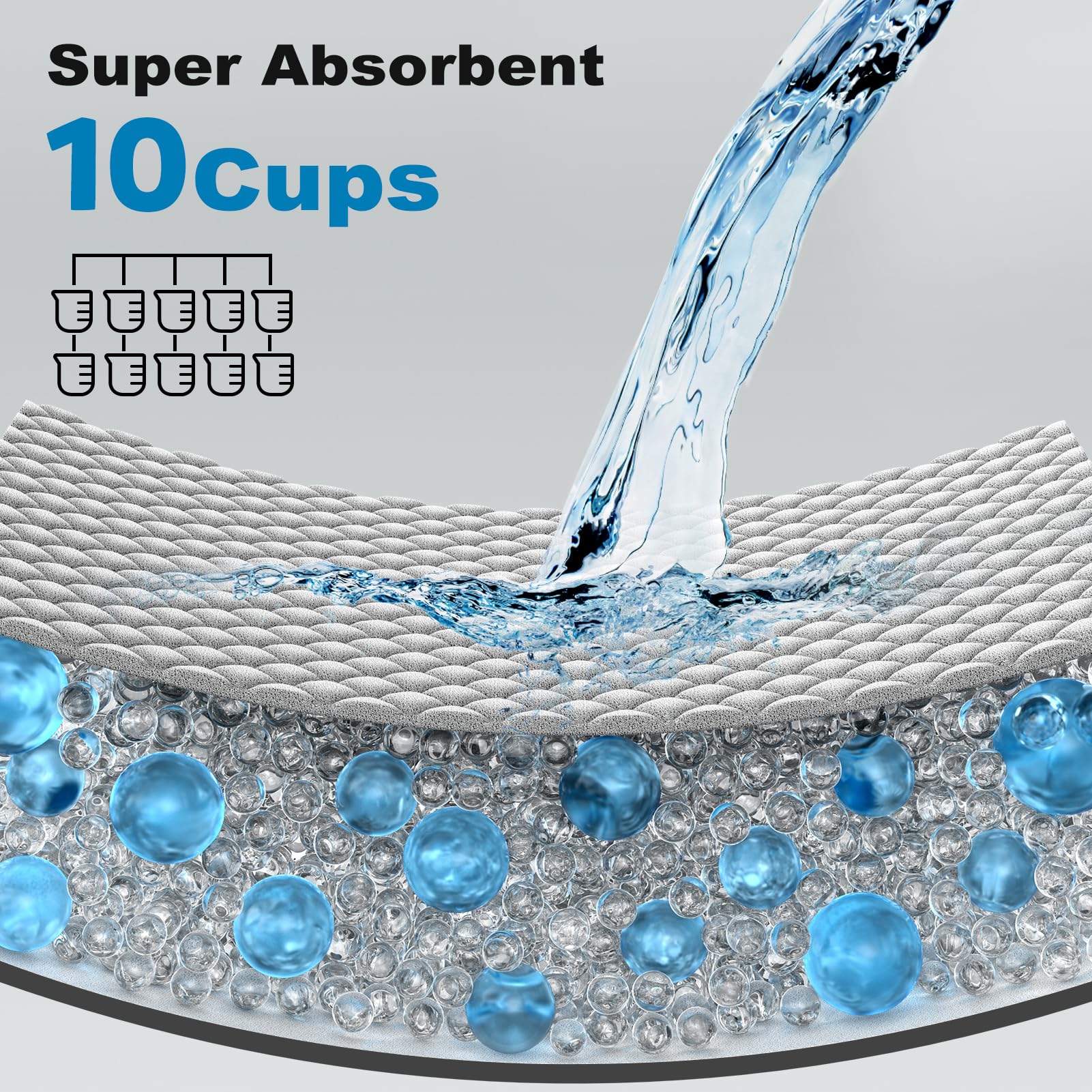 MIZOK waterproof PE membrane with sealed edges prevents leaks and protects floors.