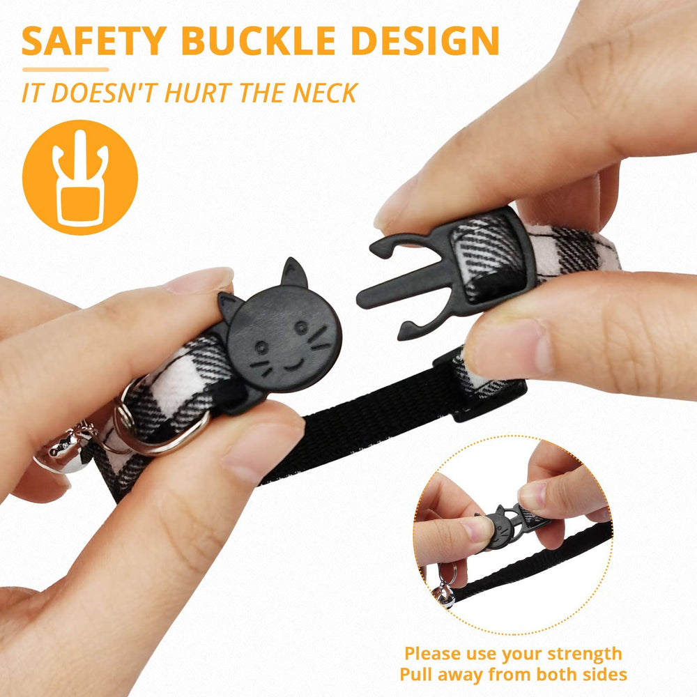 MJIYA cat collar with plastic buckle focuses on a smooth, safe clasp for daily wear.