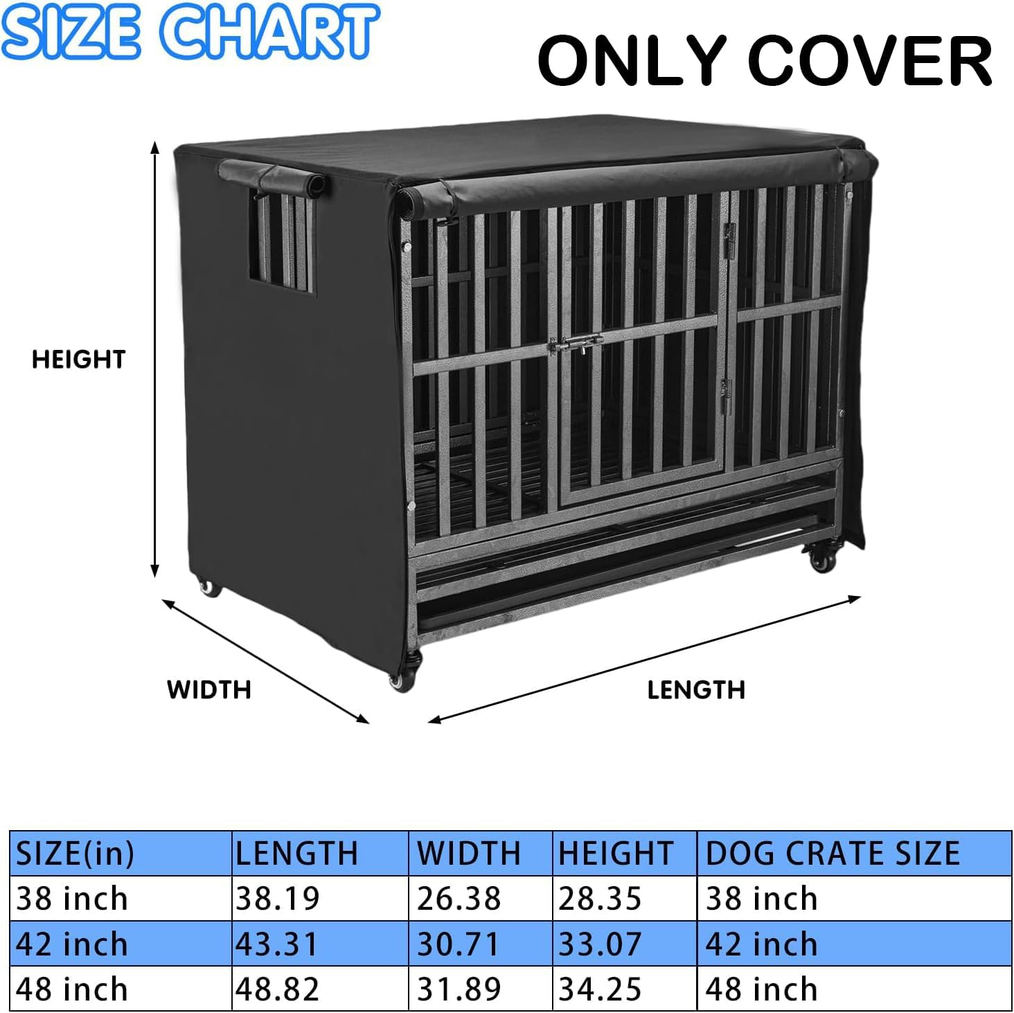 M JJYPET crate cover side window view with breathable ventilation.
