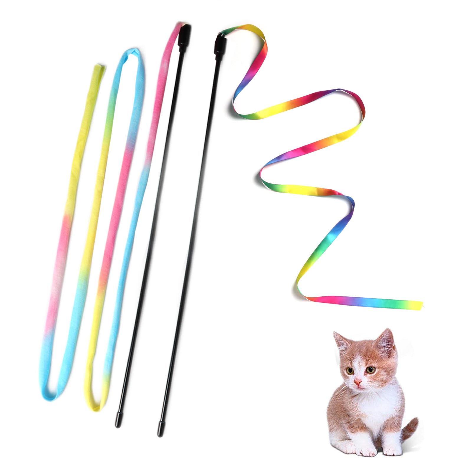 M JJYPET gift-packaged cat wand set for cat lovers.