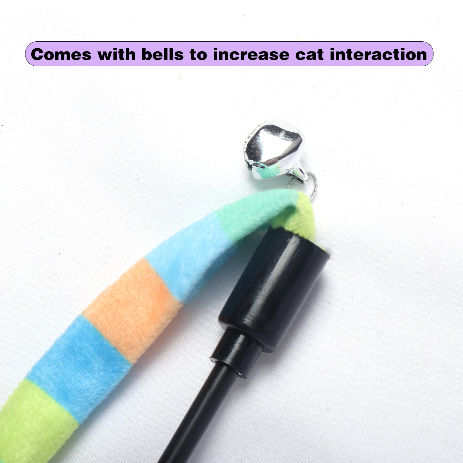 M JJYPET cat wand toy feathers flutter for quick pounces