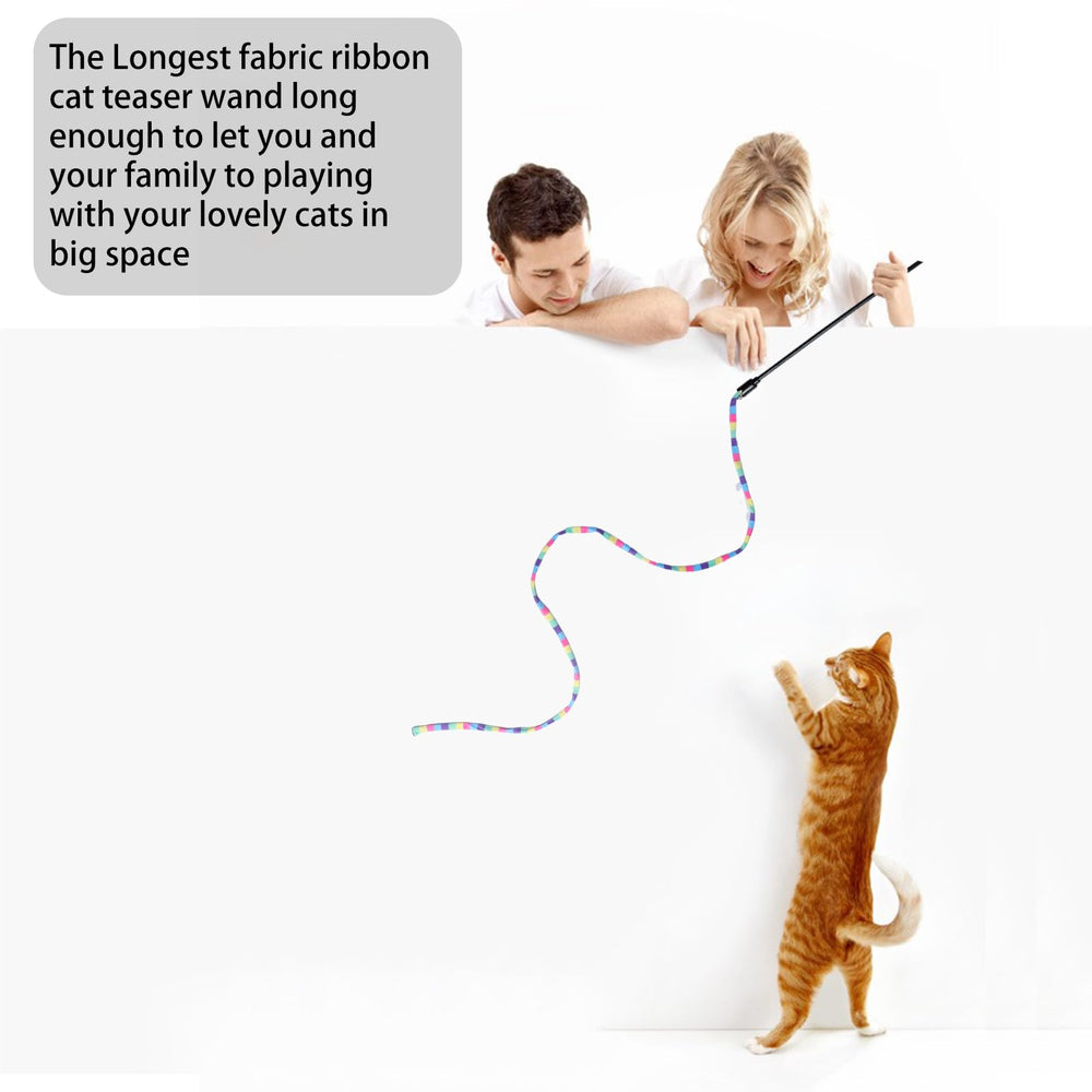 M JJYPET cat wand toy indoor play in a cozy living room