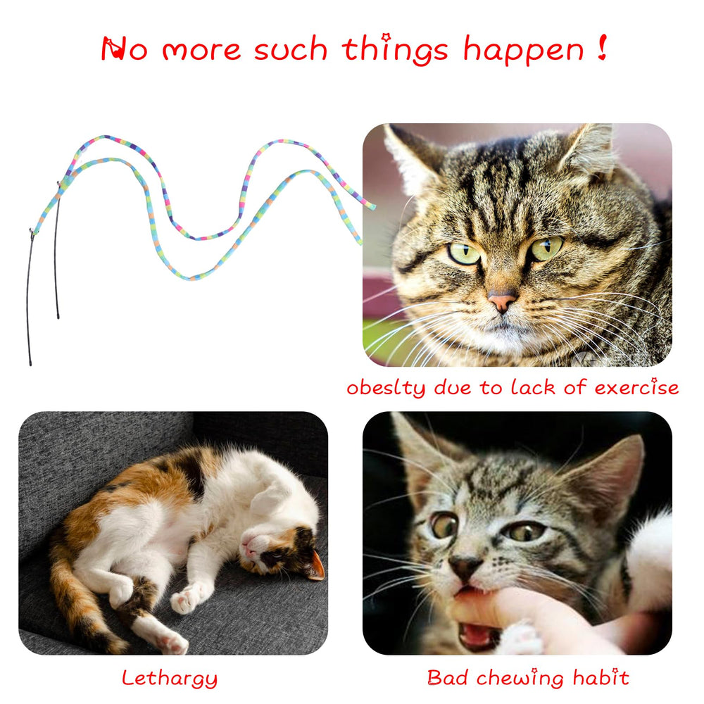 M JJYPET cat wand toy soft satin fabric for gentle contact