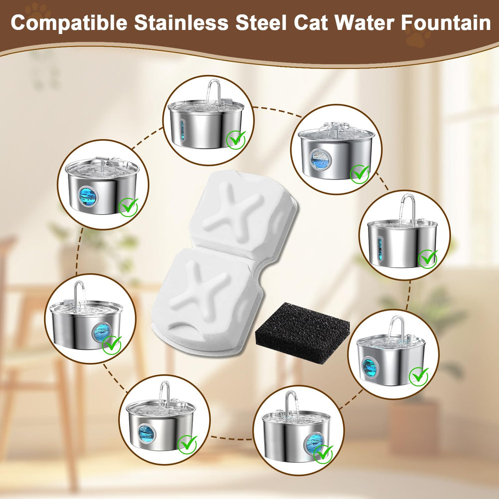 MJYNITE cat fountain filters 6-pack ready to refresh your pet’s water.