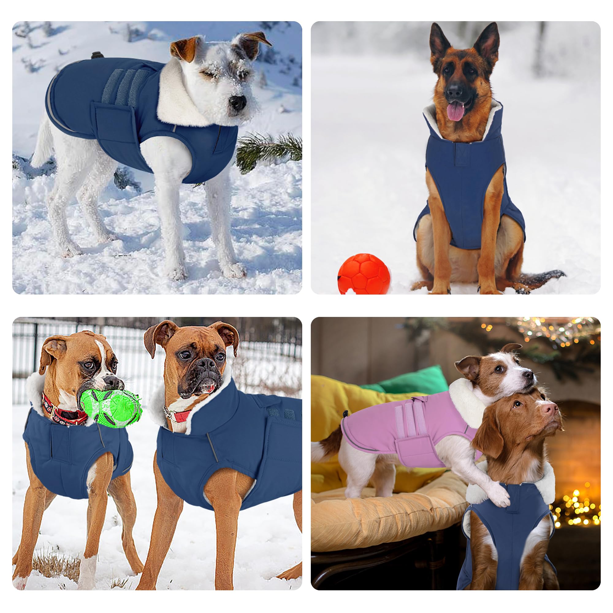 Mklhgty Adjustable-fit dog coat ensuring comfortable tailoring for different breeds.
