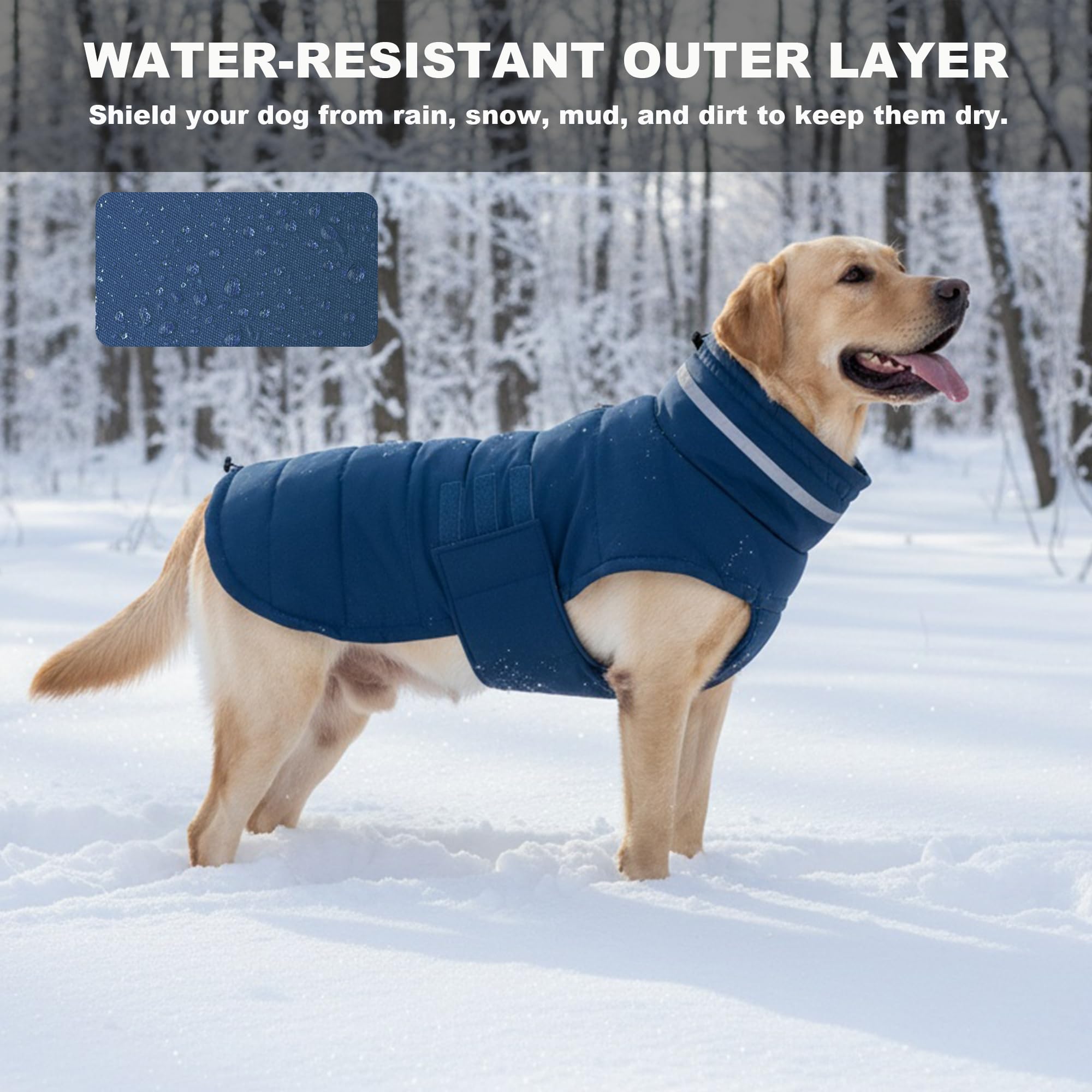 Mklhgty dog coat reflective strips for night visibility on evening strolls