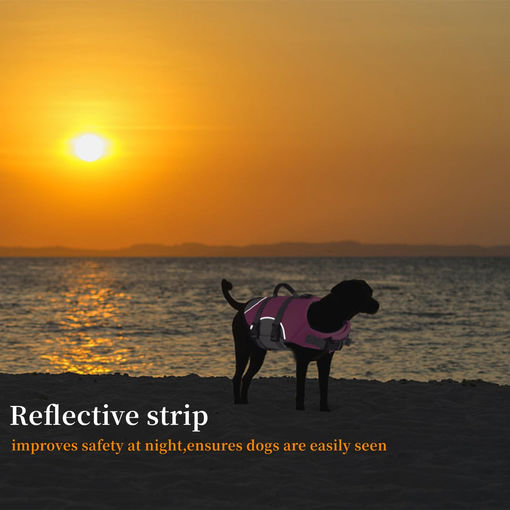 Mklhgty dog life jacket adjustable neck and chest strap for comfortable fit