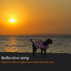 Mklhgty dog life jacket adjustable neck and chest strap for comfortable fit