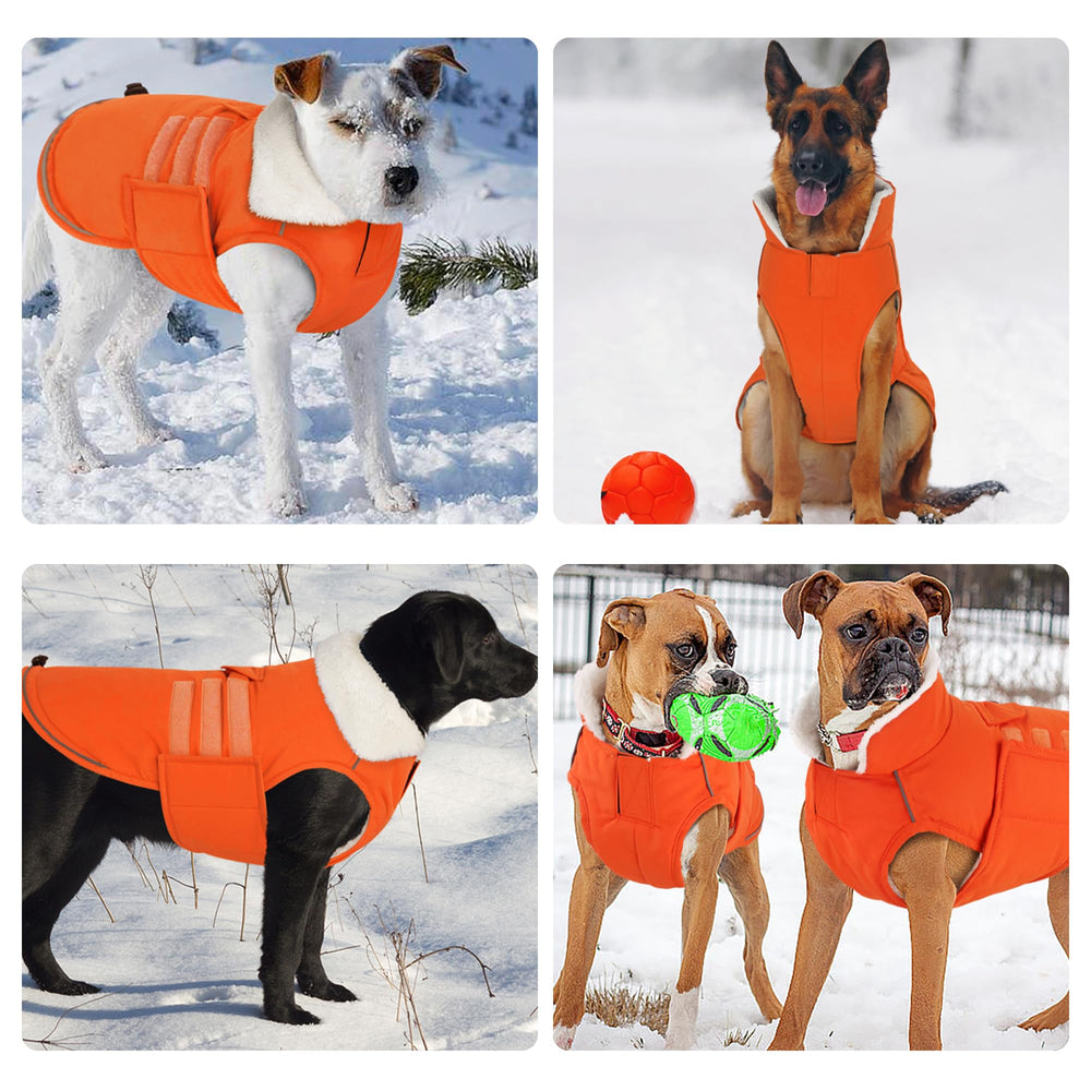 Mklhgty Extra Warm Dog Coat waterproof fabric keeps dogs dry outdoors.