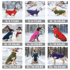 Mklhgty waterproof dog coat blue XL back view shows snug fit.