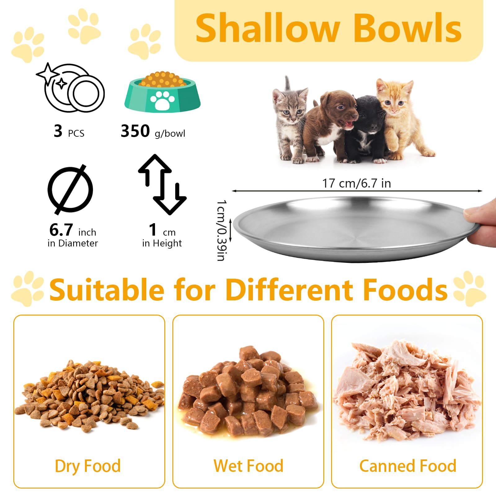 Mkobon wide 6.7-inch cat bowl supports whisker-friendly dining