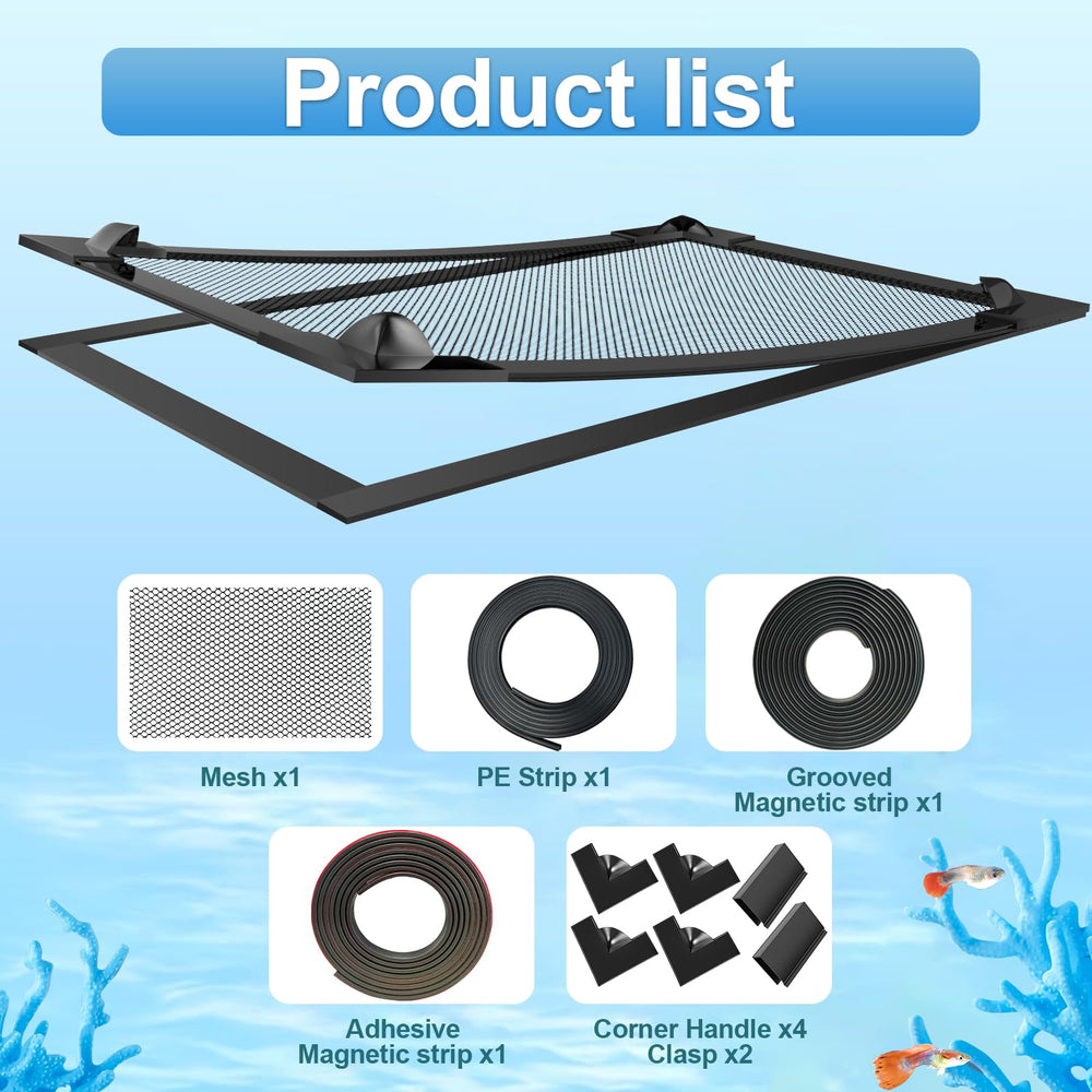 MLEJU lid cuttable mesh for non-standard tank shapes