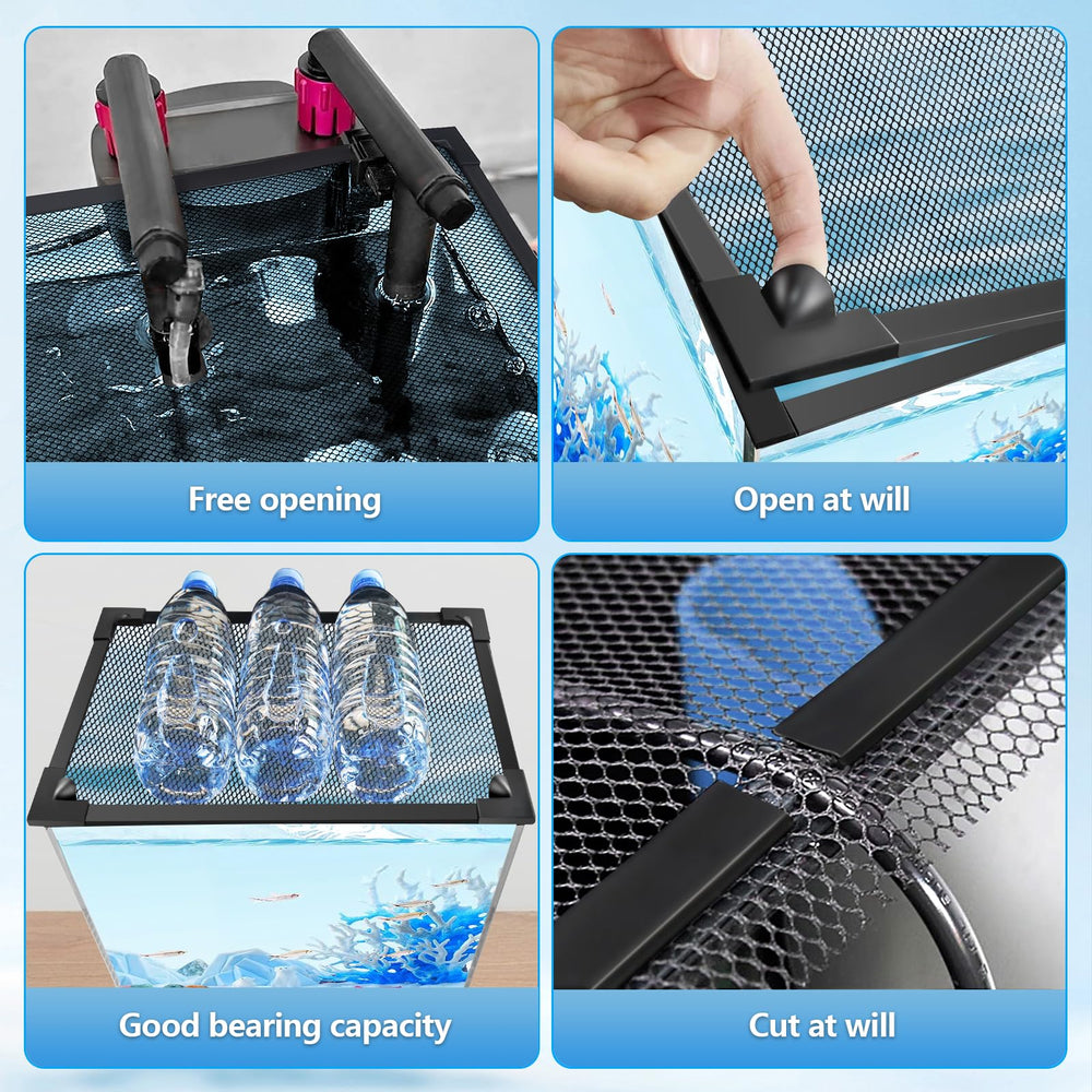 MLEJU lid mesh shows heat-resistant properties for aquarium lights