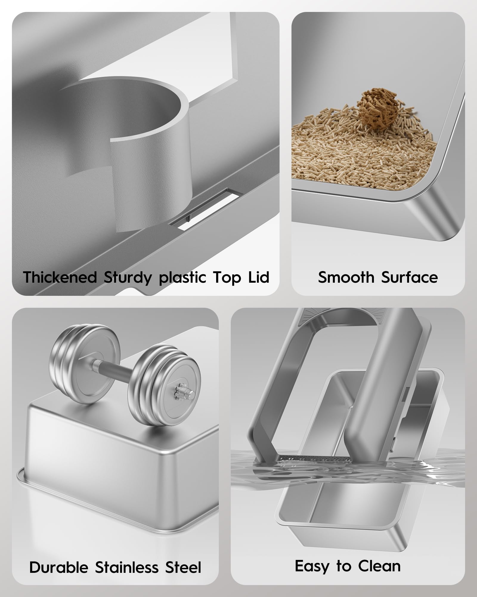 MLIKLU safety latch secures the lid to contain mess.