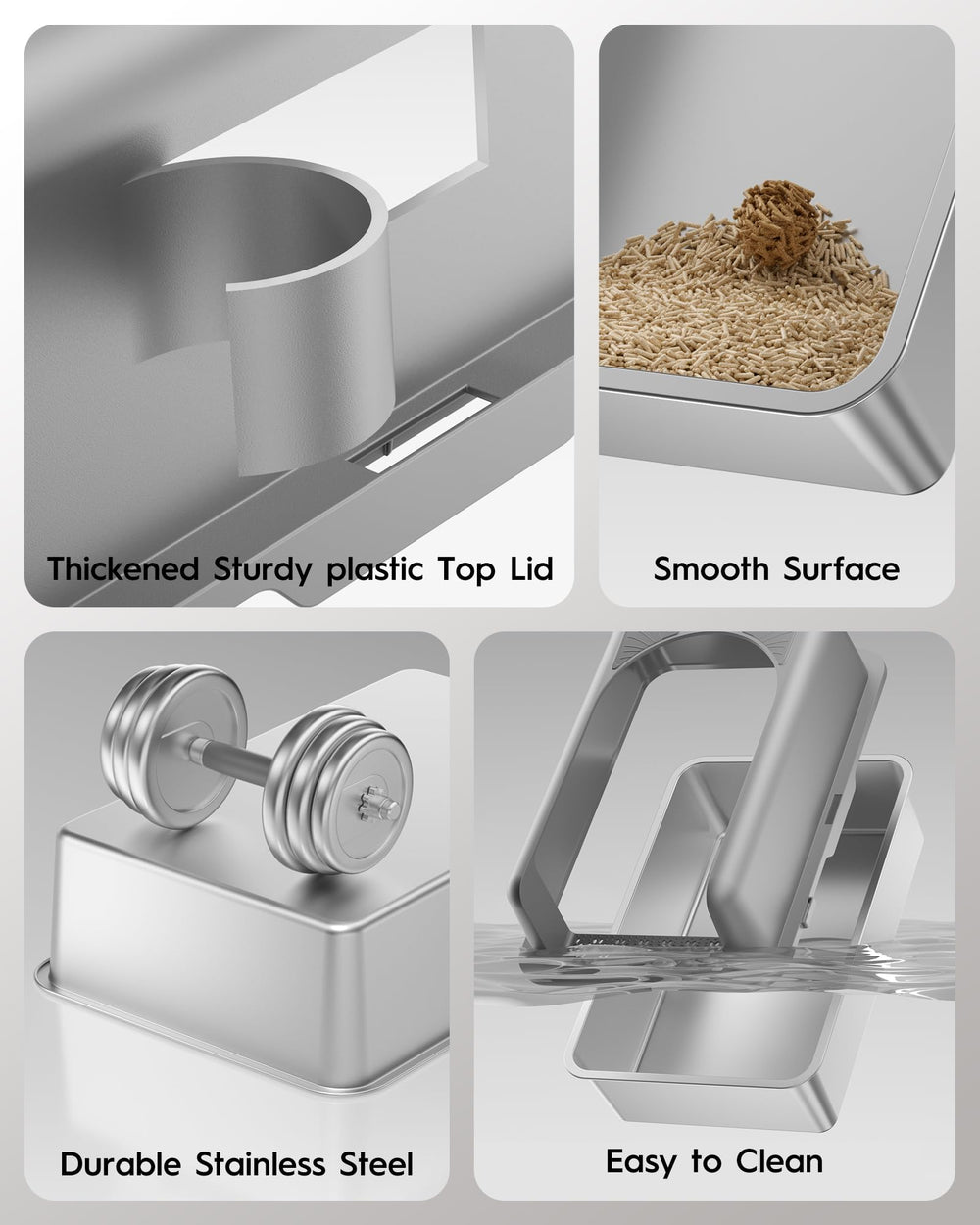 MLIKLU safety latch secures the lid to contain mess.